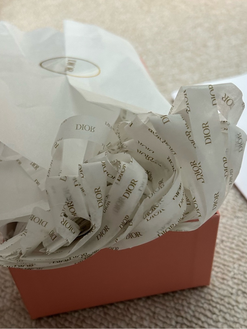 Christian Dior Empty Gift Box, Shopping Bag & Tissue Paper Set – Butterfly Print - Picture 3 of 4